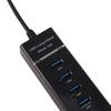 High Speed 4 Port USB 3.0 Hub Converter Adapter Portable Extender for Macbook Card Reader Black