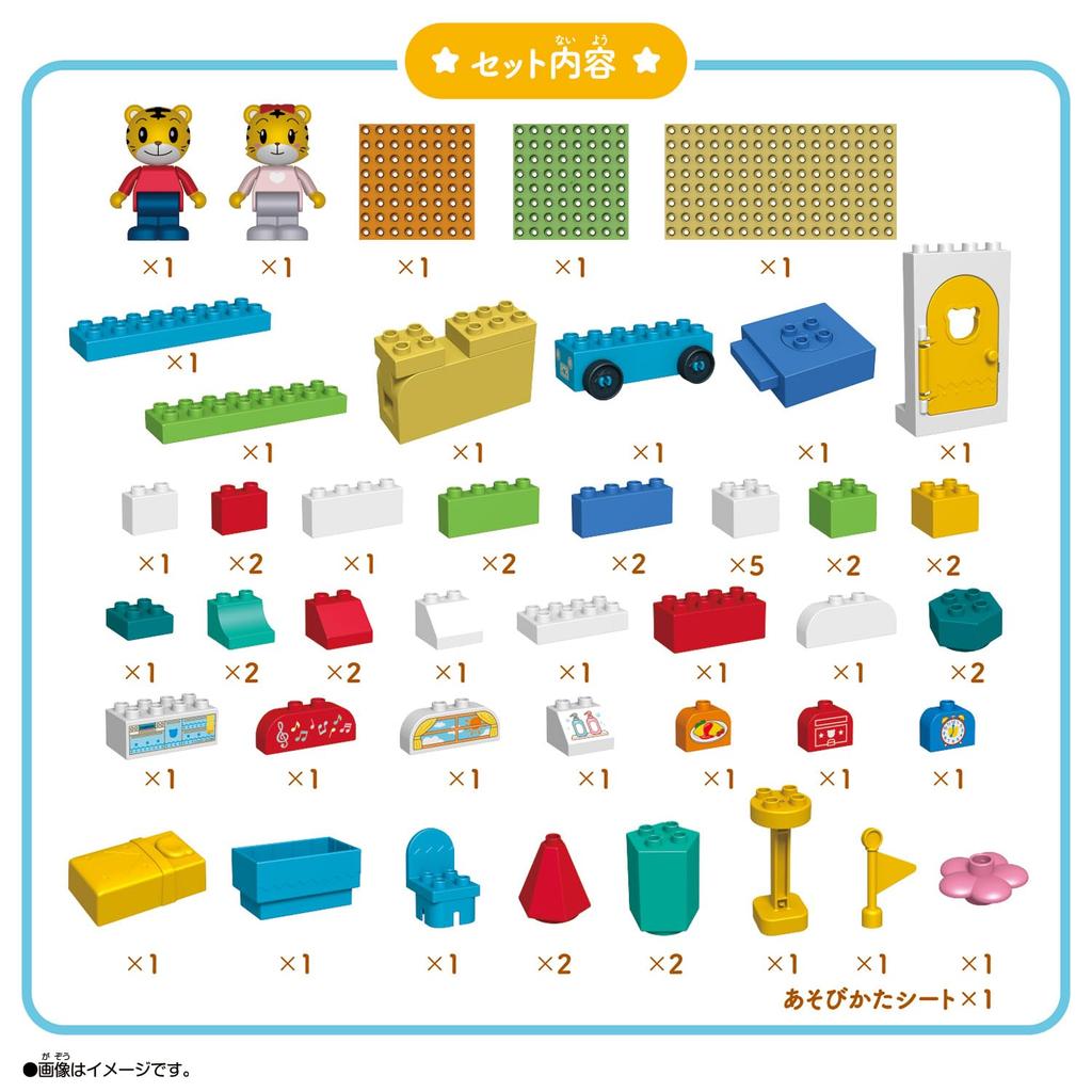 BANDAI Shimajiro Action Block Series House Block Box 3 and Shimajiro's (Ages Up)