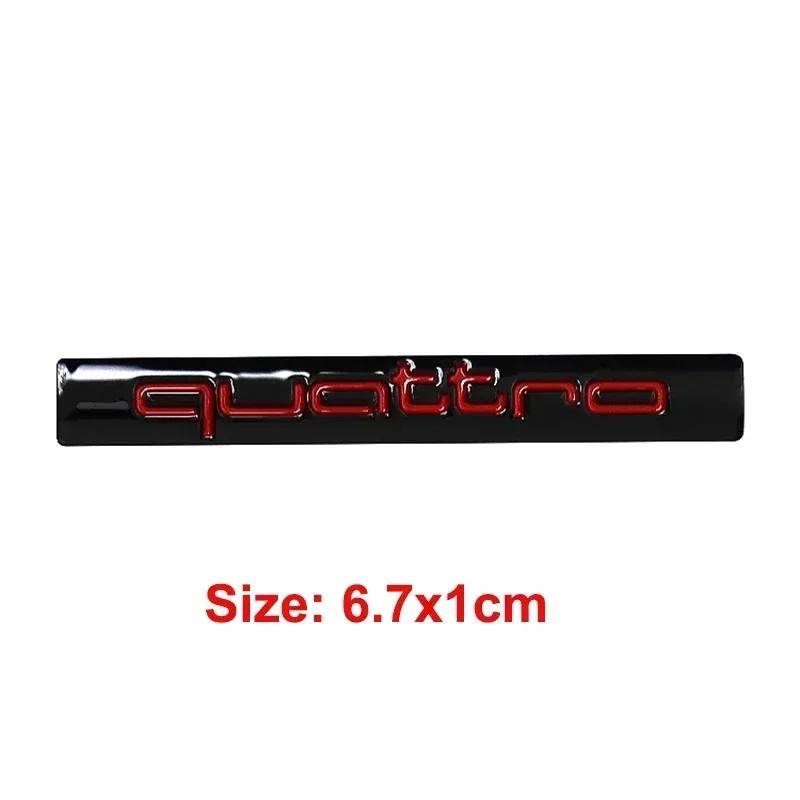 For 4EIY Quattro Logo A3 A8 RS7 S7 A4 S6 A6 Q3 S3 S5 RS6 ABS Car Side Body Badge Rear Trunk Emblem Sticker Decals Accessories