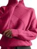 New In Autumn Winter Women Turtleneck Sweaters Full Sleeve Pullovers Spliced Thick Sweater Lozenge Elegant Lady Solid Outwear