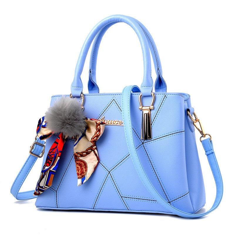 Elegant Quilted Grid Embroidered Roomy Ladies Tote Handbag, Multiway Shoulder Crossbody Bag For Daily Commute