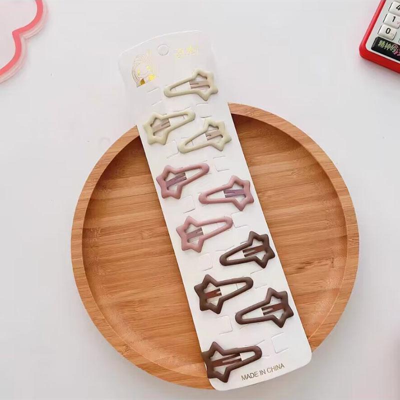 

Матовые заколки-пентаграммы для энергичных девочек - Заколки для челки в стиле принцессы