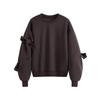 Dimanaf 2024 New Women Hoodies & Sweatshirts Full Sleeve Loose O-Neck Autumn Solid Tops T-Shirt New Pullover