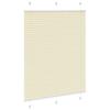 VidaXL Store plissé crème 105x150cm largeur du tissu 104,4cm polyester, store plissé de fenêtre, store accordéon, store 4015297