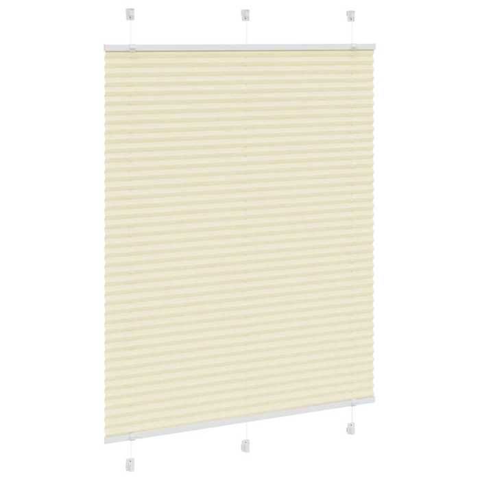 VidaXL Store plissé crème 105x150cm largeur du tissu 104,4cm polyester, store plissé de fenêtre, store accordéon, store 4015297