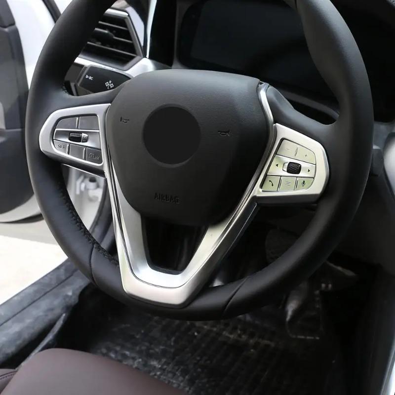 For BMW 3 5 7 Series X3 X5 X7 G05 G07 G11 G12 G20 G30 - 6 Series GT  ABS Steering Wheel Frame Trim Car Accessories