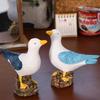 Handmade Resin Seagull Figurine Waterproof Seagull Model Ornament Seabird Ornament  Coastal Home