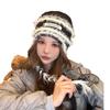 Warm Plush Hat for Women's Tassel Ear Protection Knitted Hat Outdoor Cold Protection Versatile Cold Hat Showing Face Small Wool Hat
