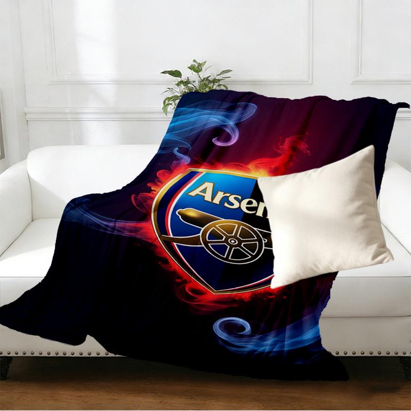 Coperta Stampata Arsenal F.C. - Morbida e Confortevole, per Camera da Letto, Viaggio, Divano, Decorazione Casa - Regalo di Compleanno Natale per Amico