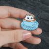 And Cat Charming Coffee Cup Alloy Brooch Enamel Pin Stylish Gift For Cat Lovers