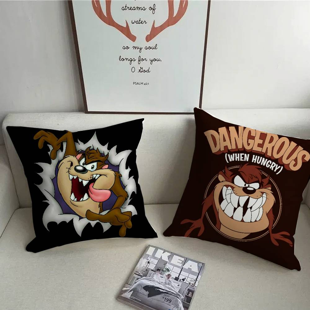 T-Tasmanian Devil Pillow Case Home Decor Throw For Sofa Bed Car Room Decor Gift Idea