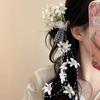 2 Stück Stoff Hanfu Haaraccessoires Quaste Chinesischer Stil Haarspange Sommer Accessoires