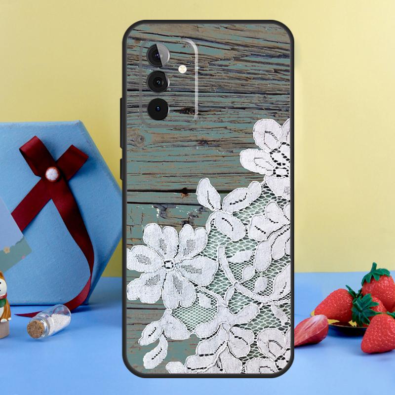 

Western Rustic Barn Wood Lace Case For Samsung Galaxy A13 A33 A53 A16 A17 A54 A34 A14 A15 A35 A55 A52 A12 A32 A26 A36 A56 Samsung A33 5G