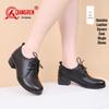 Qiang Ren Women's Genuine Leather Mid-Heel Oxford Shoes