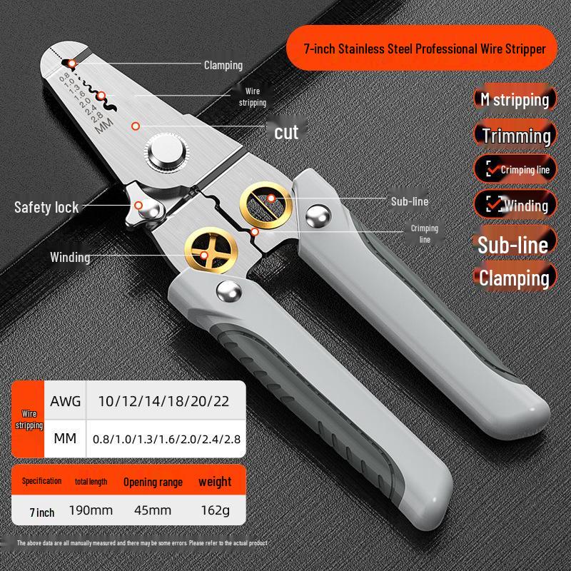 Multi-Functional Electrician Wire Stripper & Cutter Tool