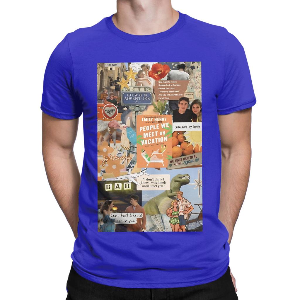 People We Meet on Vacation Collage Graphic Funny 100 Cotton TShirt People We Meet on Vacation Tees Tops For Unisex