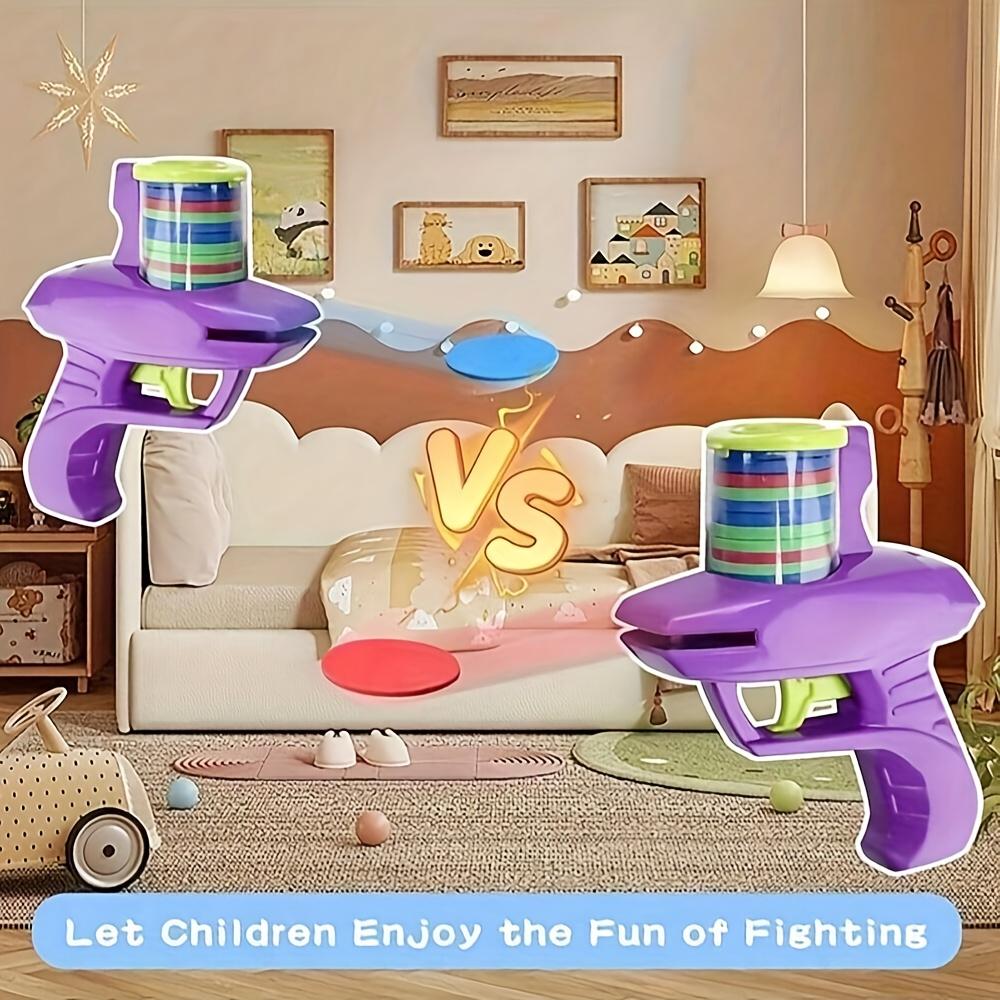 Portable EVA Soft Spring Shooter, Fun Spring Gadget, Multiplayer Battle Toy,Designed for Kids Aged 3 and Up, Interactive Toy for Parents and Children.