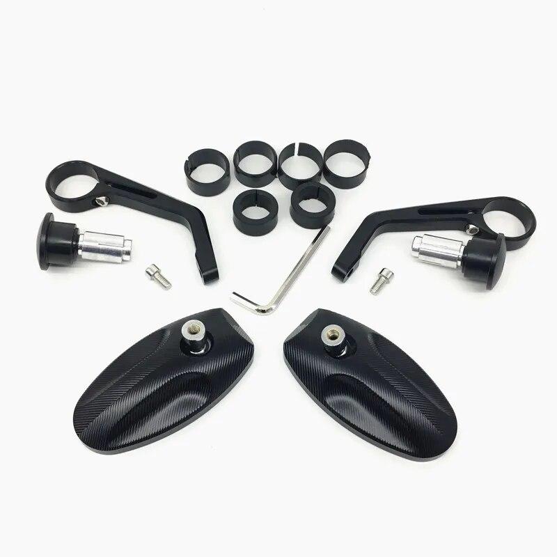 2pcs Motorcycle Rearview Mirrors CNC Motorcycle Bar End Black Rearview Side Mirror For Triumph Speed Triple Accessories