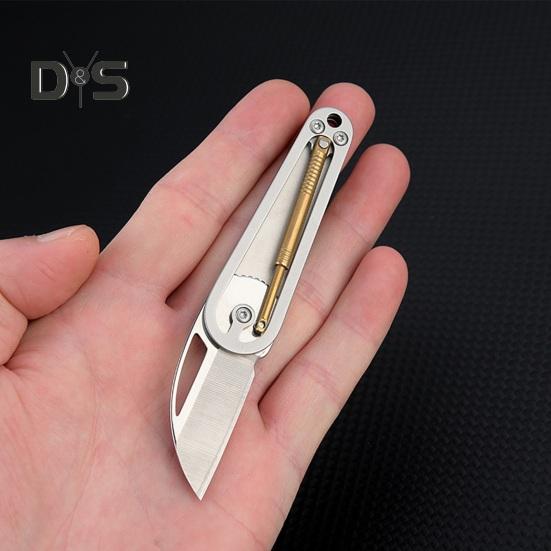 Stainless Steel Folding Cutter Heavy Duty Sharp Blade Pocket Size Cutter Packaging Mailing Box Opening Mini Portable Collapsible Cutting Tools