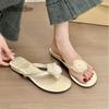Flower Women Flats Slippers Clip Toe Flip Flops Ladies Casual Woman Shoes 2025 Summer Sandals Beach Slides Mujer Zapatos Size40