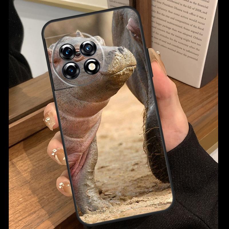 Cartoon Hippos Pattern Case For OnePlus 13T 10T 15R 10R 12R 13R 13 12 11 9 10 Pro Nord CE 5 2 3 4 Lite N20 N30 Cover