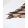 Daks Wool 100  Brown Check Pleated Muffler Dcsc6f581w3