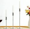 Retro European-Style Silver Wrought Iron Candlestick for Christmas Home Decor.