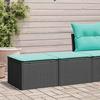 VidaXL Garden Lounge Set with Cushions 2 Pcs Black Braided Resin Acacia, Outdoor Sofa Set, Garden Lounge, 3328680