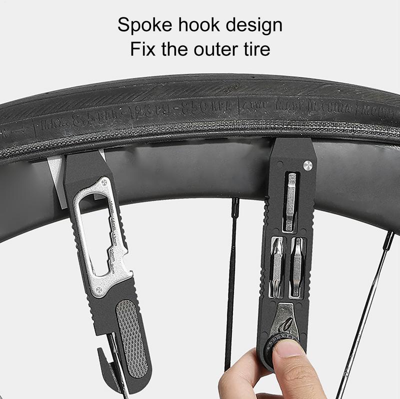 Portable Wrench Ergonomic High-Strength Ratchet Wrench Bike Repair Portable Wrench Easy-to-Use Compact Design For Adjustments чёрный