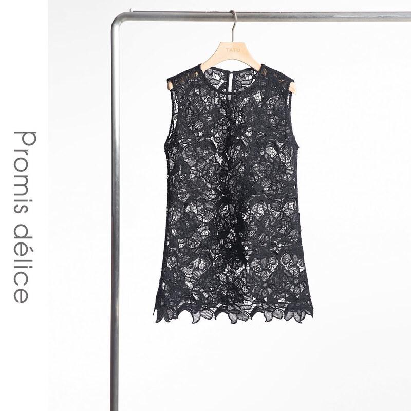 Women s Elegant Lace Sleeveless Vest M