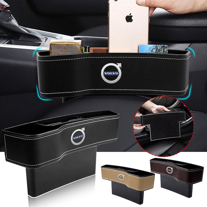 Multifunctional Car Seat Crevice Storage Box Seat Gap Slit Pocket Manager For Volvo 240 C70 S40 S50 S60 S70 S80 S90 V40 V50 V60 V90 XC40 XC60 XC90