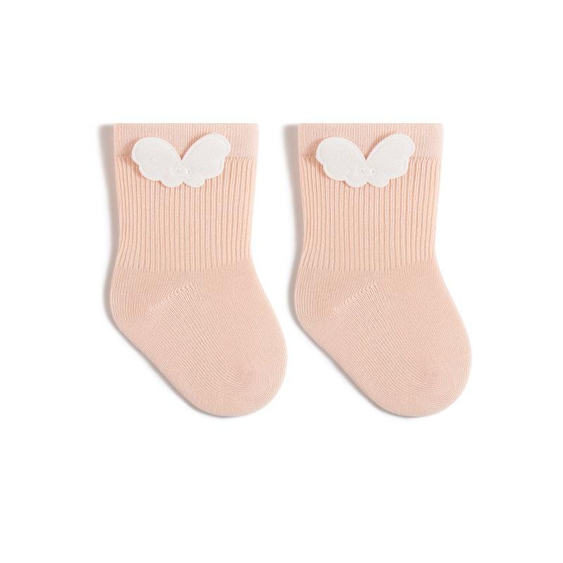 Newborn Cotton Baby Boneless Socks For Girls Boys Cute Wing Infant Short Sock Spring Loose Soft Toddler Solid Sock 0-5Years Old