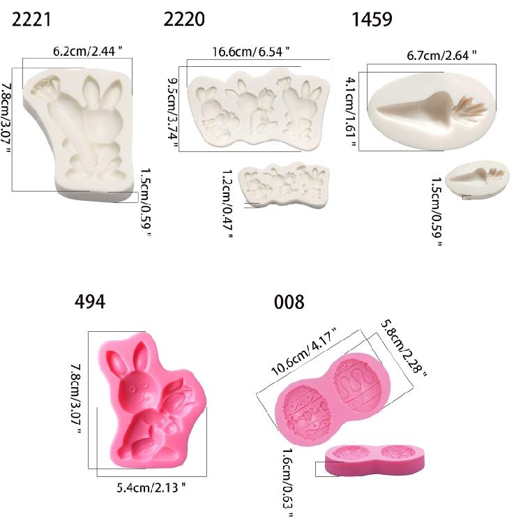Rabbit Silicone Bakeware Mold for Baking Easter Day Party Corrosion Resistance