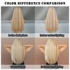 Long Straight Light Blonde Wig For Women Daily Party Highlight Brown Synthetic Layered Hair Wigs With Bangs Halloween Cosplay