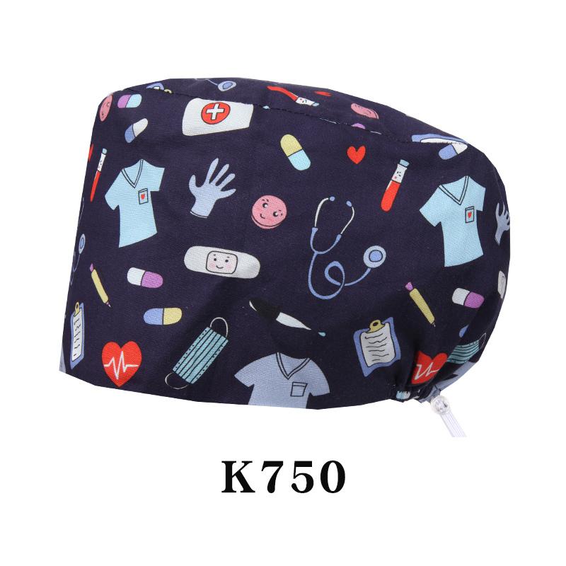 Fashionable Digital Printed Medical Hats for Women Men Breathable Soft Nursing Caps TOOTH Pet Clinic Surgical Scrubs Hat