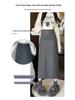 Women's Plus Size A-line Sequin Wool Blend Skirt - High Waist, Shiny, for Spring and Autumn