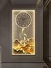 Modern Art Home Decorative 3d Wall Clock Living Room Corridor Digital Large Wall Clock Wall Decoration Golden LED Light Painting