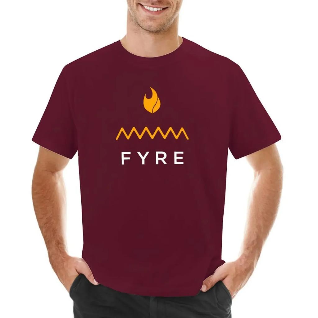Fyre Festival Logo T-shirt summer top oversizeds quick drying plain black t shirts
