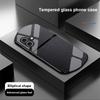 Red Leather Pattern For Apple IPhone 16 11 13 15 14 Pro Max 12 Mini 7 8 Plus XR XS Elliptical Shaped Tempered Glass Phone Case