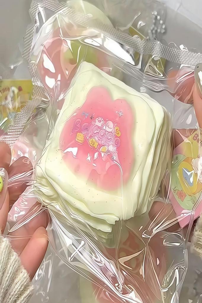MFHFBSUW Squeeze Cake Toy Water Sensation Stress Relief Multi-purpose Soft Bouncy Flexible Pink Milk Pudding for Kids and Adults Sensory Training