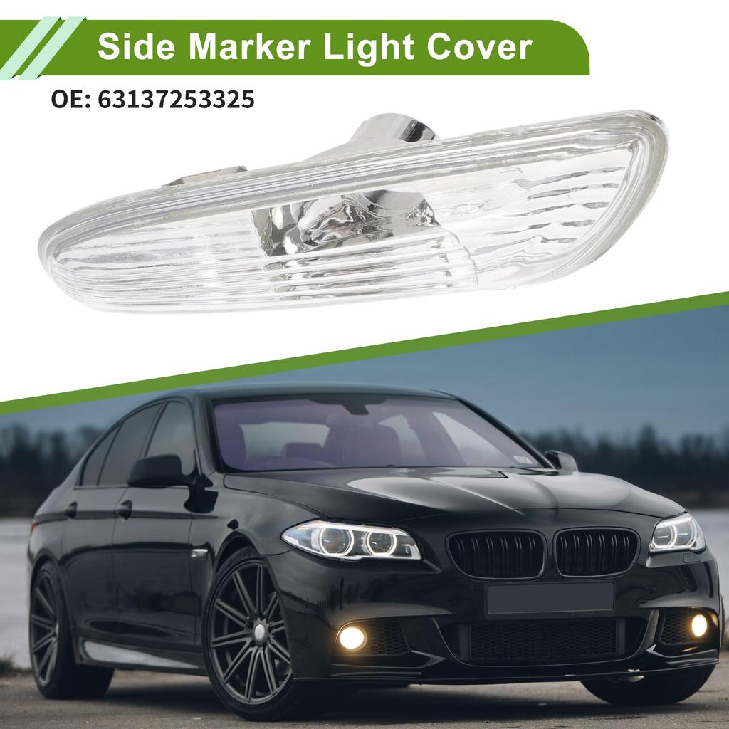 HOPESPANNER 63137253325 Side Marker Light Cover Waterproof White Right Turn Signal Corner Parking Light