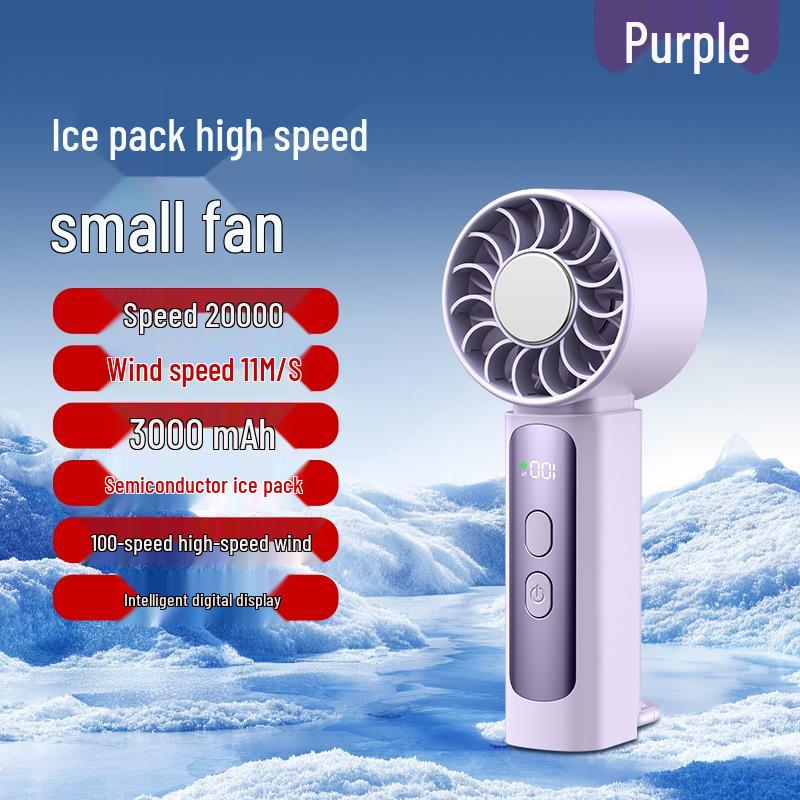 Handheld Turbo Mini Fan with USB Charging and High-Speed Semiconductor Cooling (2026)