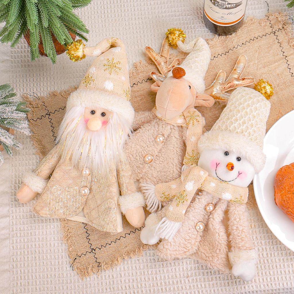 Christmas Santa Claus Snowman Deer Bottle Cover With Plush Foam Material For Holiday Table Decor