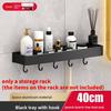 Bathroom Wall Shelf Aluminum Black For Shower And Toilet Storage