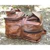 Brown Leather Backpack: Large Travel Laptop Rucksack