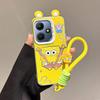 KEYSION Cute Ear Cartoon Case for Infinix Hot 30i with Lanyard Soft Silicone+PC Shockproof Phone Back Cover for Infinix Hot 30i