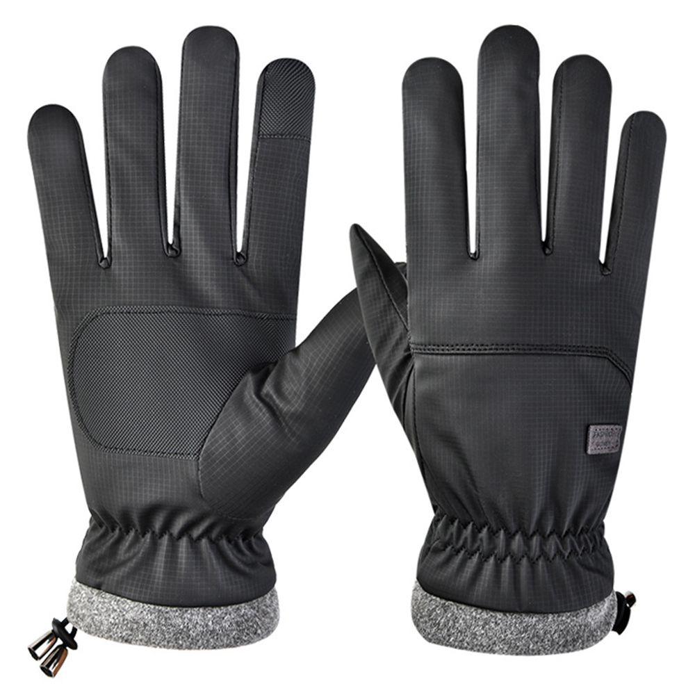 Male Warm Snow Ski Gloves Protective Mittens Cycling Gloves TouchScreen Mittens Full Finger Gloves чёрный