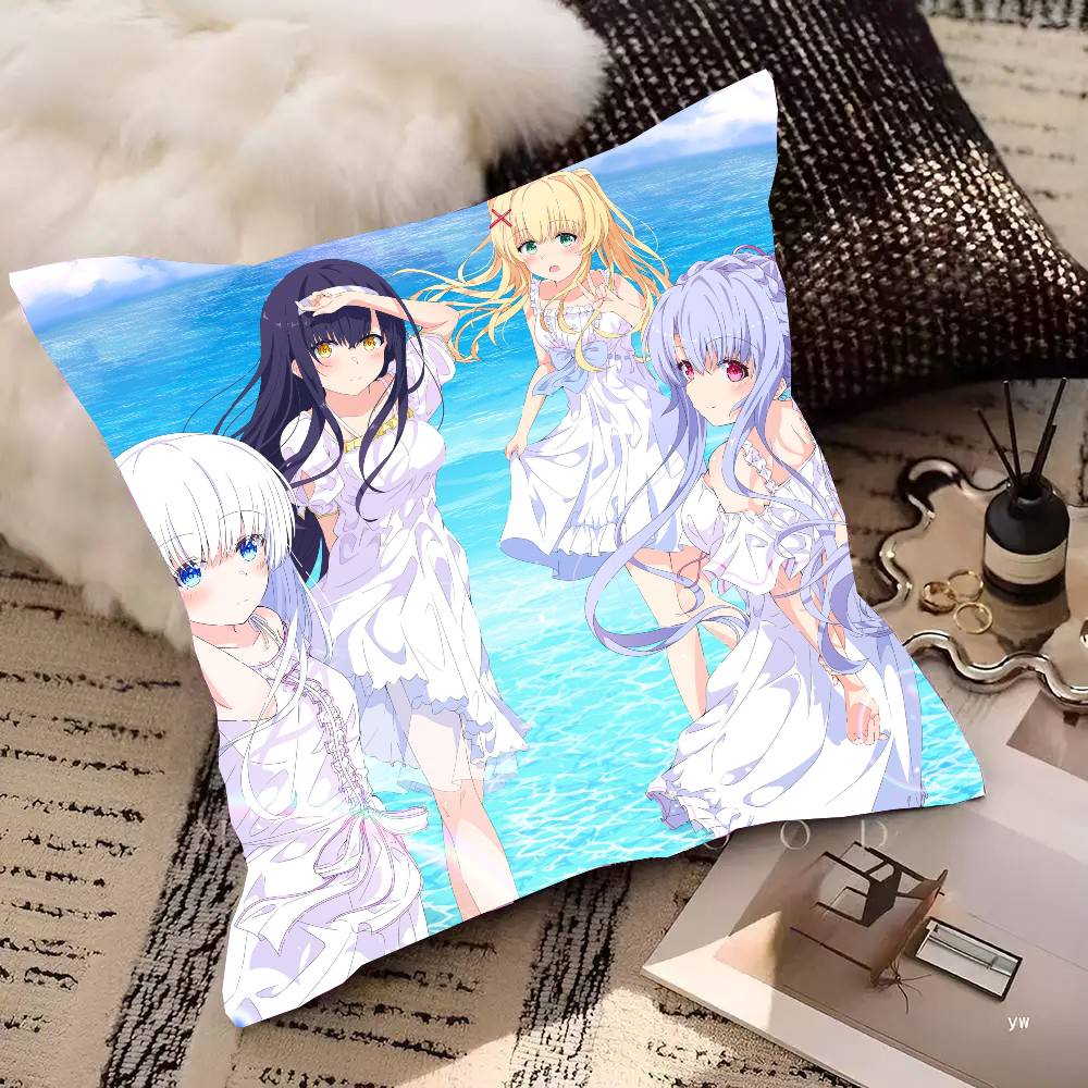 Anime Summer P-Pocket Pillow Case Fashion Square Pillowcase Bedroom Sofa Room Ins Decoration Leisure