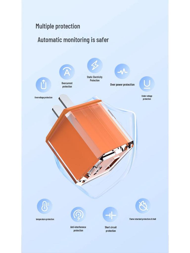 20W PD Fast Charger for iPhone 14 - 3C Certified Flash Charging Head