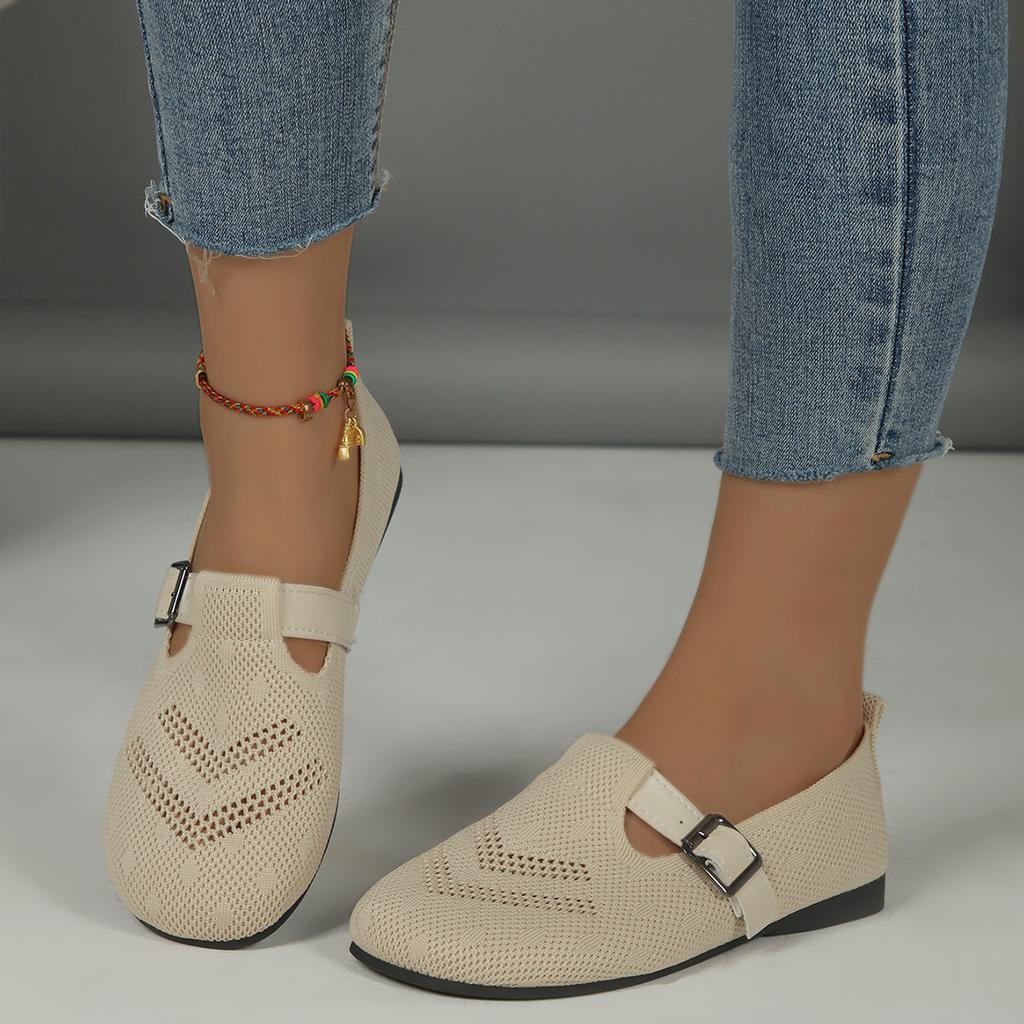 Women Flats 2024 New Mesh Breathable Loafers Shoes for Women Hollow Out Fashion Casual Mom Shoes for Women Zapatos De Mujer